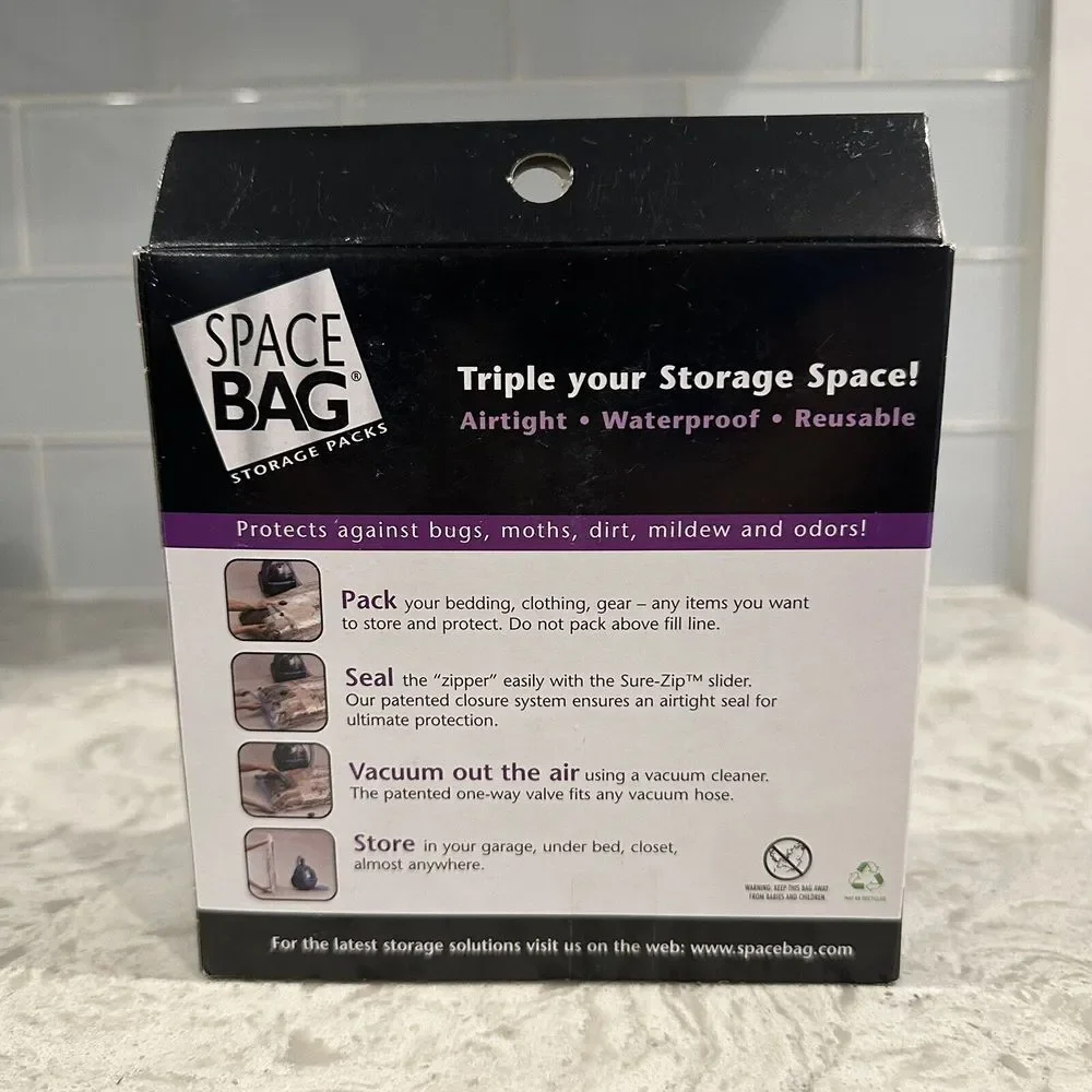 Original Space Bag‎ JUMBO Vacuum Seal Storage One Bag 35" x 48" - Picture 2 of 3